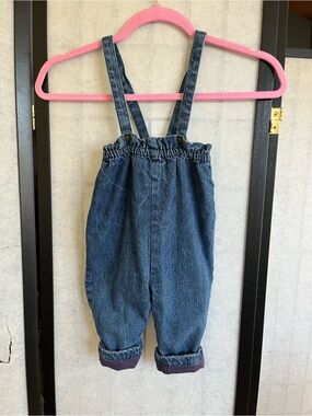 Toddler Organic Cotton Denim Suspender Overalls 18m